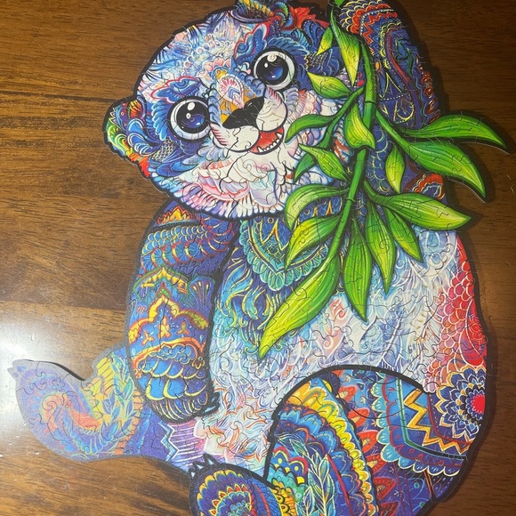 UNIDRAGON Wooden Puzzle - Serious Panda (Medium, 215 pcs) for Adults and Kids - Picture 3 of 10